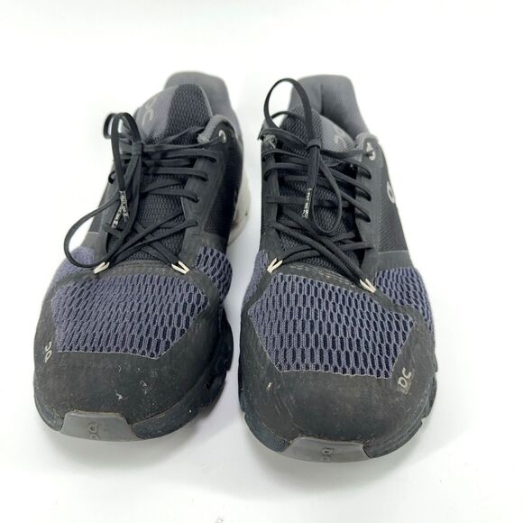 On Cloud Swiss Cloudfly Mens Size 12.5 2E Wide Running Shoes Black/Blue 51.99067 - Picture 2 of 12